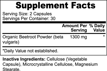 Beetroot Capsules- 1,300mg | 60ct