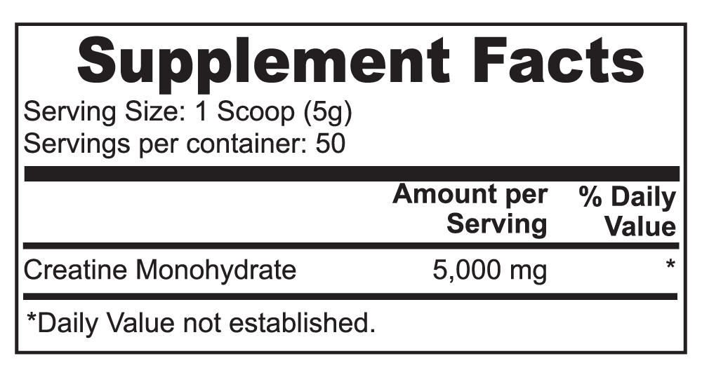 Pure Creatine Monohydrate - 5,000mg | 250g